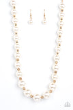 Sail Away with Me Gold Pearl Necklace Paparazzi Accessories