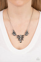 Completely Captivated Silver Rhinestone Necklace Paparazzi