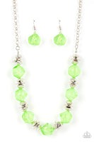 Island Ice Lime Green Necklace Paparazzi Accessories