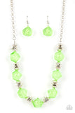 Island Ice Lime Green Necklace Paparazzi Accessories