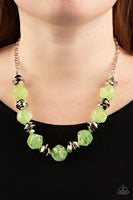 Island Ice Lime Green Necklace Paparazzi Accessories