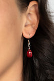 Crystal Cabaret Red Fringe Necklace Paparazzi
