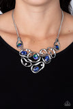 Warp Speed Blue Green Iridescent Necklace Paparazzi Accessories
