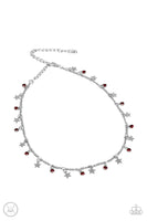 Little Lady Liberty Red Bling Star Choker Necklace Paparazzi Accessories