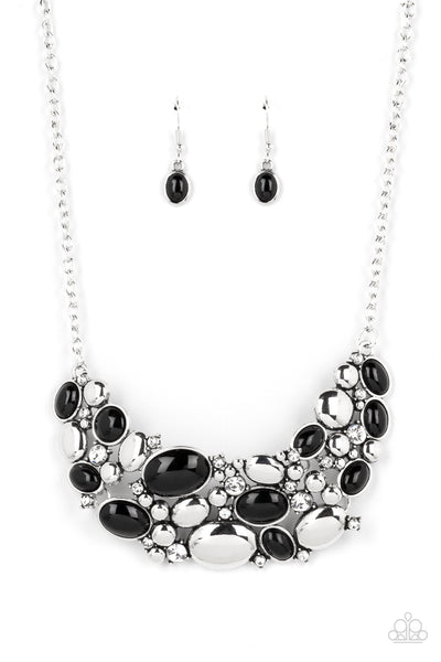 Contemporary Calamity Black Bling Necklace Paparazzi