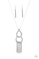 Reeling in Relics Silver Long Necklace Paparazzi Accessories