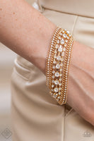 Interstellar Interlude Gold Bling Bracelet FF SS 0722 Paparazzi Accessories