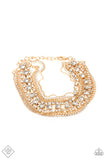 Interstellar Interlude Gold Bling Bracelet FF SS 0722 Paparazzi Accessories
