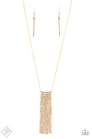 Stellar Crescendo Gold FF SS 0722 Gold Necklace Paparazzi