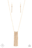 Stellar Crescendo Gold FF SS 0722 Gold Necklace Paparazzi
