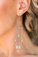 Marina Breeze Orange Mint Earrings FF SS 0722 Paparazzi Accessories