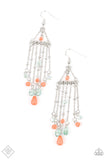 Marina Breeze Orange Mint Earrings FF SS 0722 Paparazzi Accessories