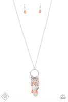Totally Trolling Orange Necklace FF SS 0722 Paparazzi Accessories