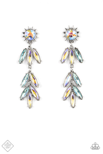 Space Age Sparkle Multi Iridescent Earrings Paparazzi Accessories FF SS 0722