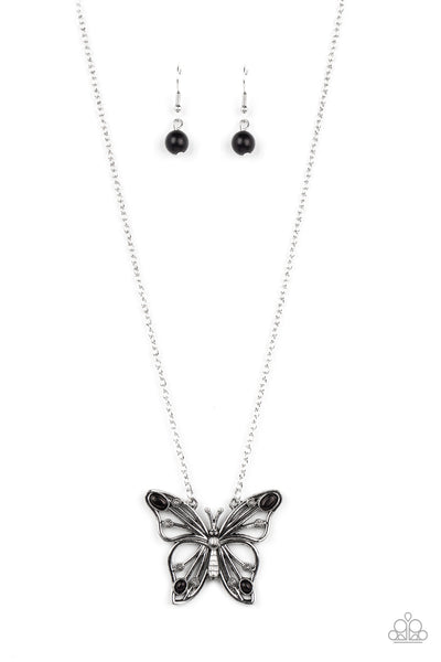 Badlands Butterfly Black Necklace Paparazzi Accessories