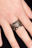 Unexpected Treasure - Brass Bling Ring Paparazzi Accessories