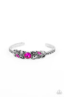 Vogue Vineyard Pink Bling Cuff Bracelet Paparazzi