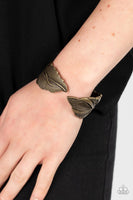 American Art Brass Feather Cuff Bracelet Paparazzi