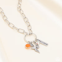 Inspired Songbird Orange Believe Necklace Paparazzi