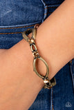 Interwoven Illusion Brass Bling Cuff Bracelet Paparazzi