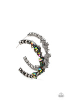 New Age Nostalgia Multi Oil Spill Hoop Earrings Paparazzi Accessories