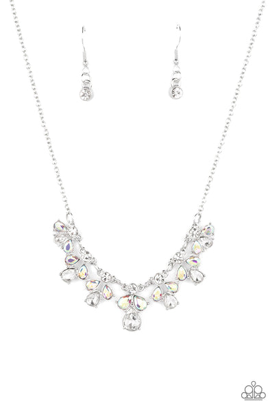 See in a New STARLIGHT White iridescent Necklace Paparazzi Accessories
