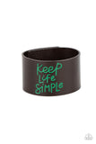 Simply Stunning Green Keep Life Simple Bracelet Paparazzi