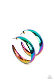 Futuristic Flavor Multi Oil-Spill Hoop Earrings Paparazzi LOTP