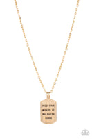 Empire State of Mind Gold Rule Buddha Paparazzi Necklace