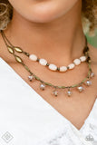 Sheen Season Brass Peach Necklace Paparazzi Accessories