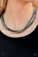 Troublemaker Trove Black Rhinestone Necklace Paparazzi