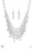 Paparazzi Accessories Fishing for Compliments Silver Necklace Earrings Blockbuster