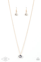 What A Gem Gold LOTP Necklace Paparazzi Accessories Solitaire