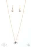 What A Gem Gold LOTP Necklace Paparazzi Accessories Solitaire