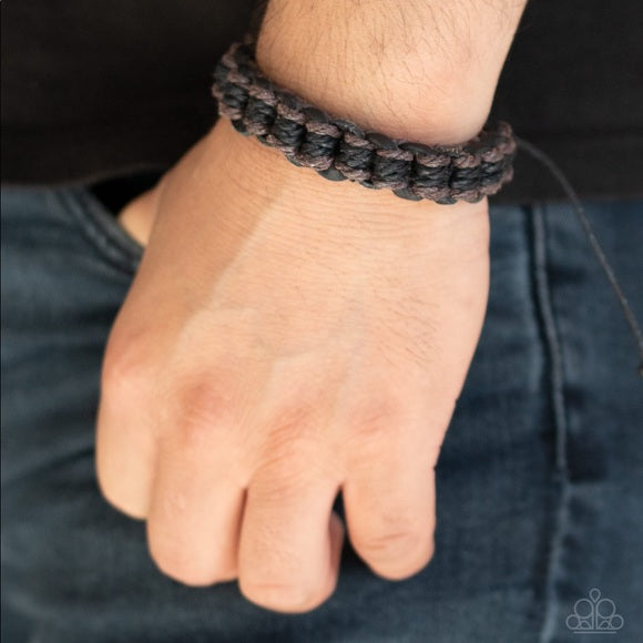 Paparazzi Accessories Weave It To Me Black Urban Bracelet Leather