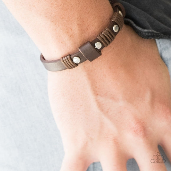 Paparazzi Accessories Road Runner Brown Urban Bracelet Leather