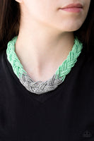 Paparazzi Accessories The Savannah Plains - Green Seed Bead Necklace