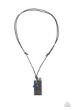 PAPARAZZI ACCESSORIES Mountain Scout Black Urban Necklace Mens Leather