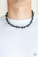 PAPARAZZI ACCESSORIES WOOD You Believe It Black Urban Necklace Mens