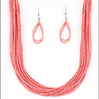Paparazzi Accessories Wide Open Spaces Peach Necklace Seed Bead