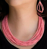 Paparazzi Accessories Wide Open Spaces Peach Necklace Seed Bead