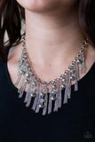 Paparazzi Accessories Necklace Ever Rebellious Silver Fringe