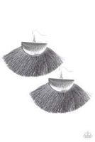 Paparazzi Accessories Fox Trap Silver Hook Fringe Earrings