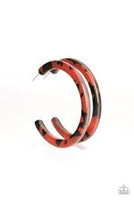 Paparazzi Accessories Haute-Blooded Brown Hoop Earrings