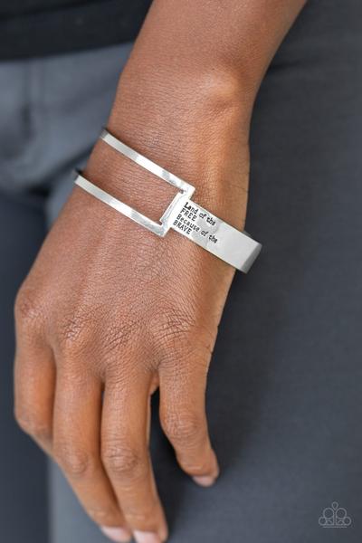America the Brave silver Paparazzi Accessories bracelet cuff