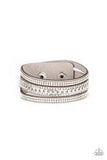 Paparazzi Accessories Bracelet Rollin In Rhinestones Silver Wrap