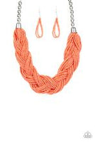 The Great Outback orange Coral Paparazzi Accessories Sead Bead necklace