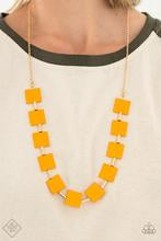Hello Material Girl Orange Necklace Paparrazi Accessories