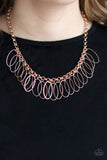 Paparazzi Fringe Finale Multi Necklace Copper Rose Gold Fringe