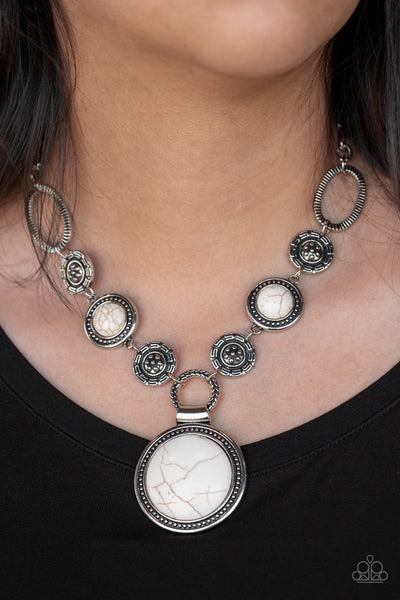 Paparazzi Accessories Sedona Drama White Stone Necklace